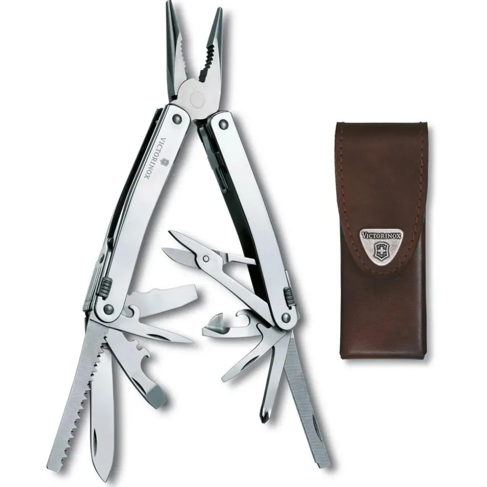 Accessoire Outillage Victorinox Swisstool Spirit X + Etui Cuir Argent