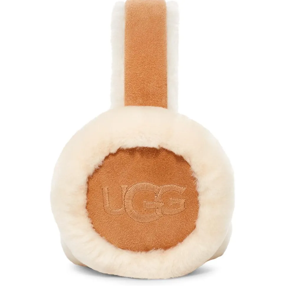 Bandeau UGG Sheepskin Embroidery Chestnut