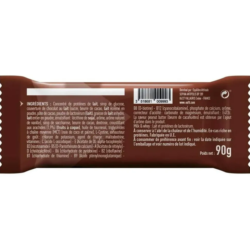 Barre Energétique EA FIT Gainer 90 g. Peanut Butter