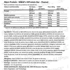 Barre Energétique Mars Protein M&M's Bar Protein Peanut