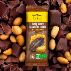 Barre Energétique Meltonic Tonic Barre Bio 25 g. Miel Cacahuètes Chocolat
