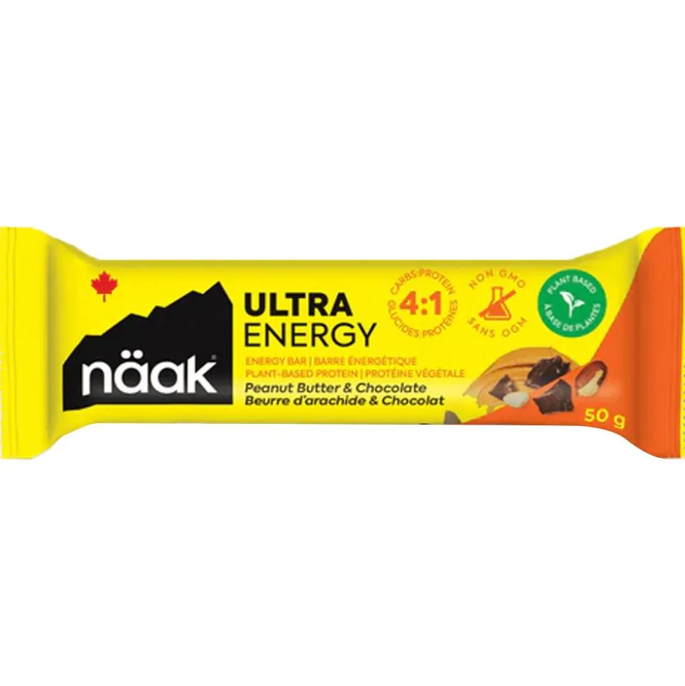 Barre Energétique Naak Ultra Energy Bars 50 g. Beurre D'Arachide & Chocolat