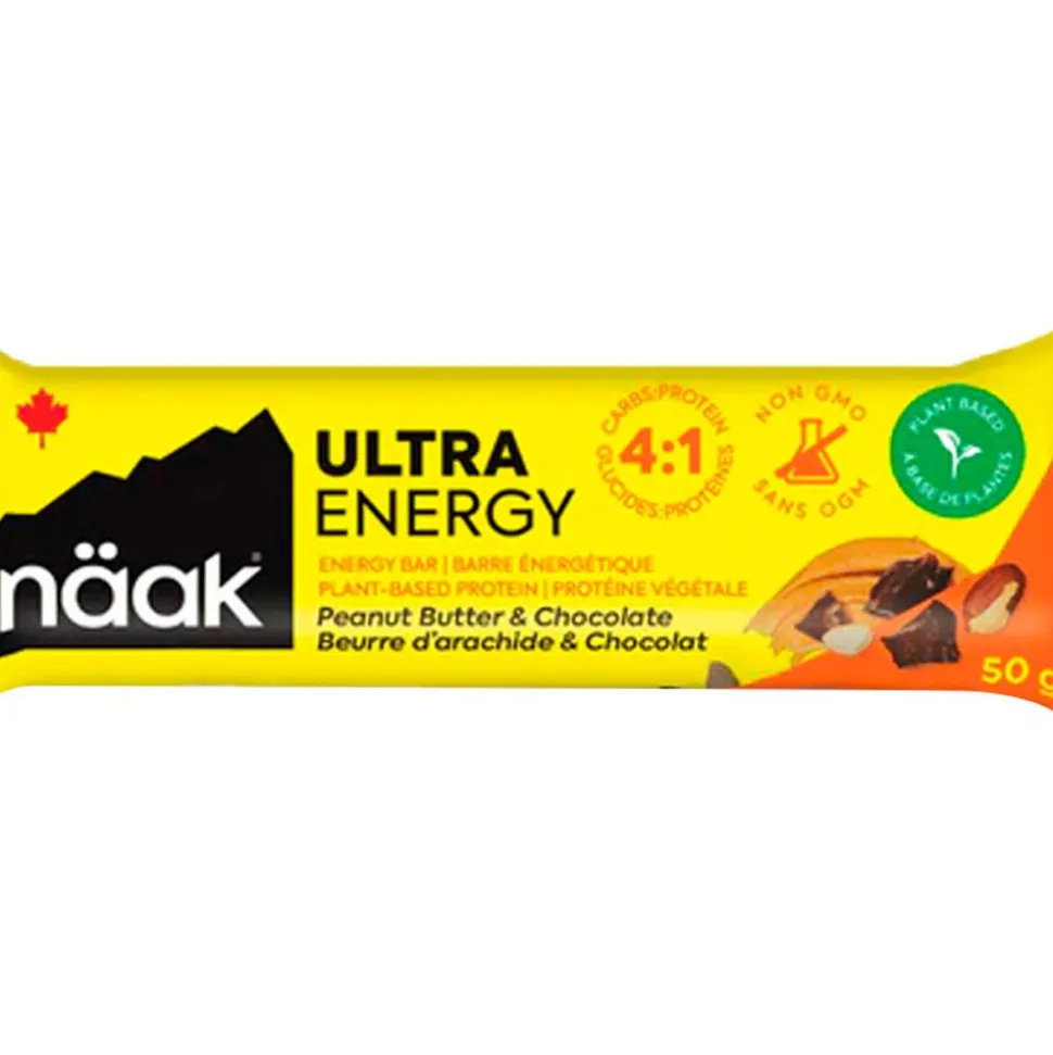 Barre Energétique Naak Ultra Energy Bars 50 g. Beurre D'Arachide & Chocolat
