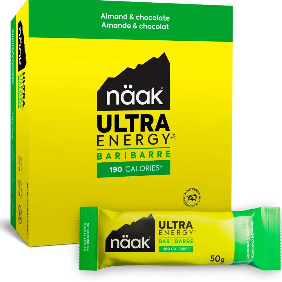 Barre Energétique Naak Ultra Energy Bars Pack 50 g. x12 Amande & Chocolat