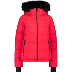 Blouson Ski CMP Woman Jacket Fix Hood Corallo