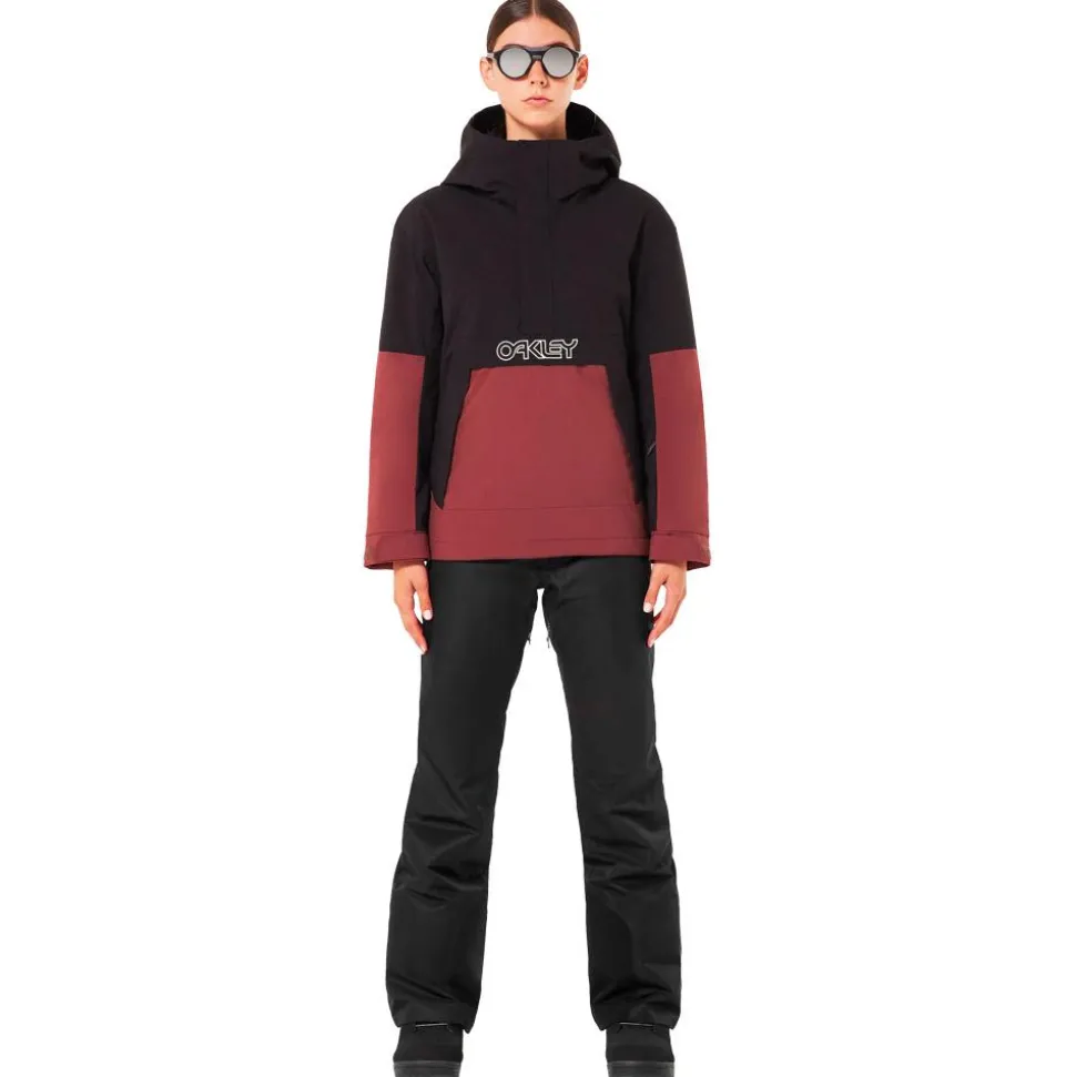 Blouson Ski Oakley W Tnp Tbt Insulated Anorak Blackout Grenache