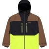 Blouson Ski Picture Object Jacket Cocoa Brown Black Acid Lime