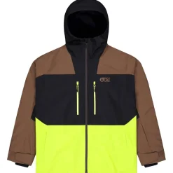 Blouson Ski Picture Object Jacket Cocoa Brown Black Acid Lime