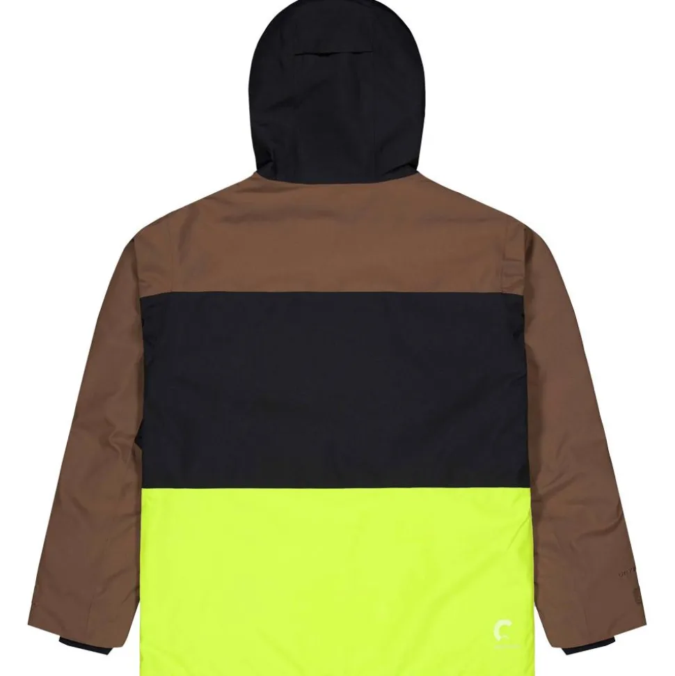 Blouson Ski Picture Object Jacket Cocoa Brown Black Acid Lime