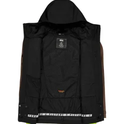 Blouson Ski Picture Object Jacket Cocoa Brown Black Acid Lime