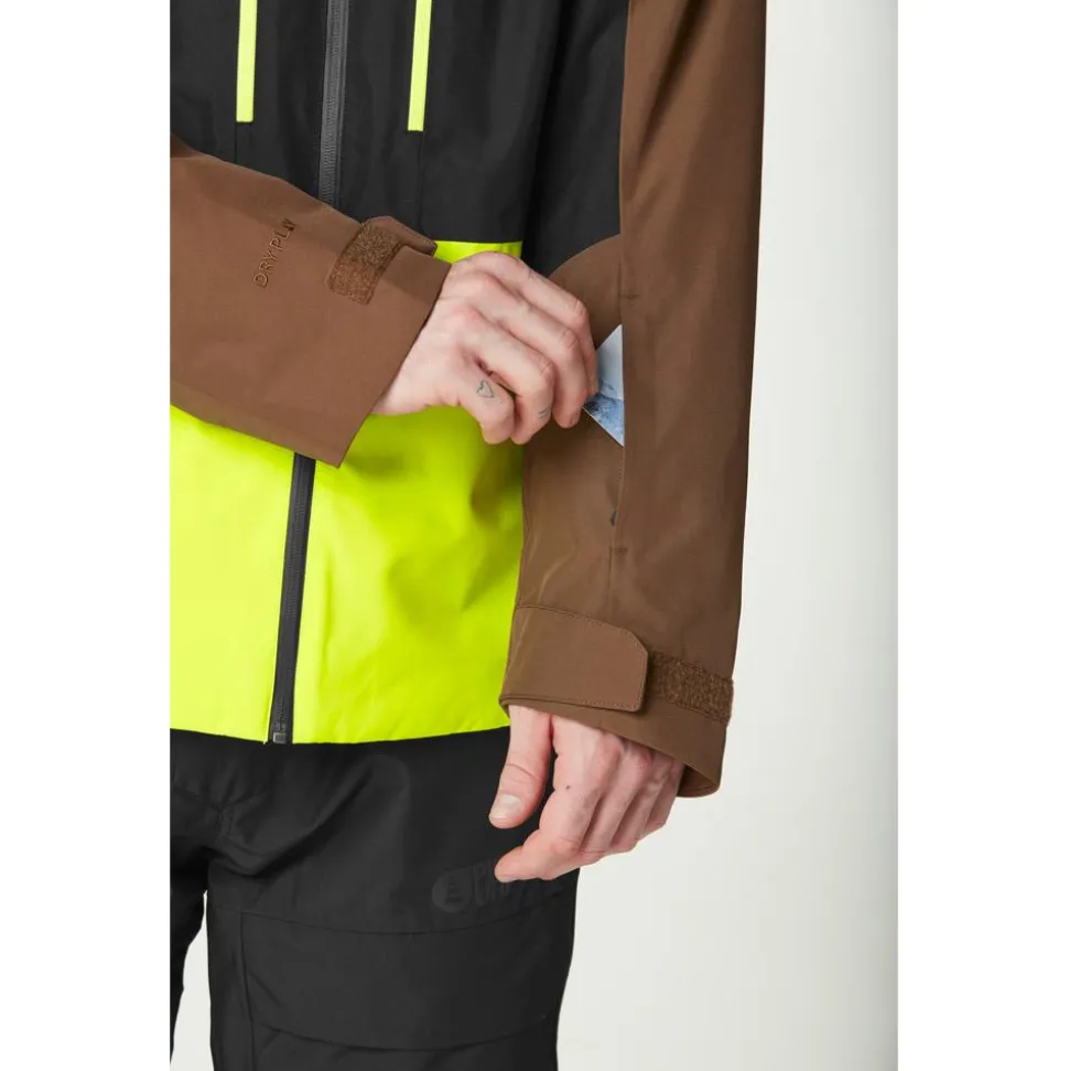 Blouson Ski Picture Object Jacket Cocoa Brown Black Acid Lime