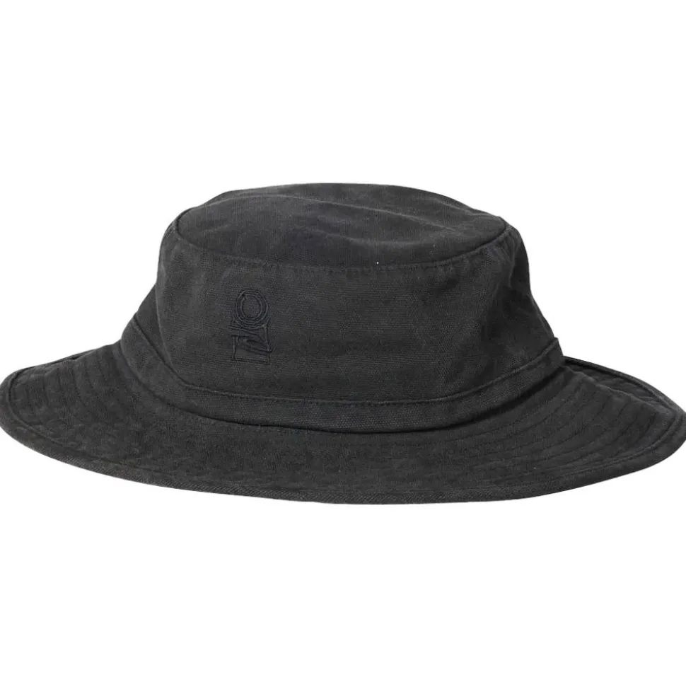 Bob Rip Curl Search Canvas Wide Brim Hat Black