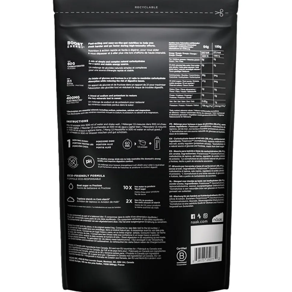 Boisson Naak Boost Energy Drink Mix 960 g. Neutre