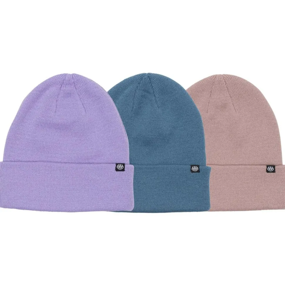 Bonnet 686 Standard Roll Up Beanie 3 Pack Dusty Pastal