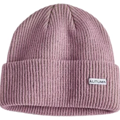 Bonnet Autumn Cord Beanie Dusty Pink Grey