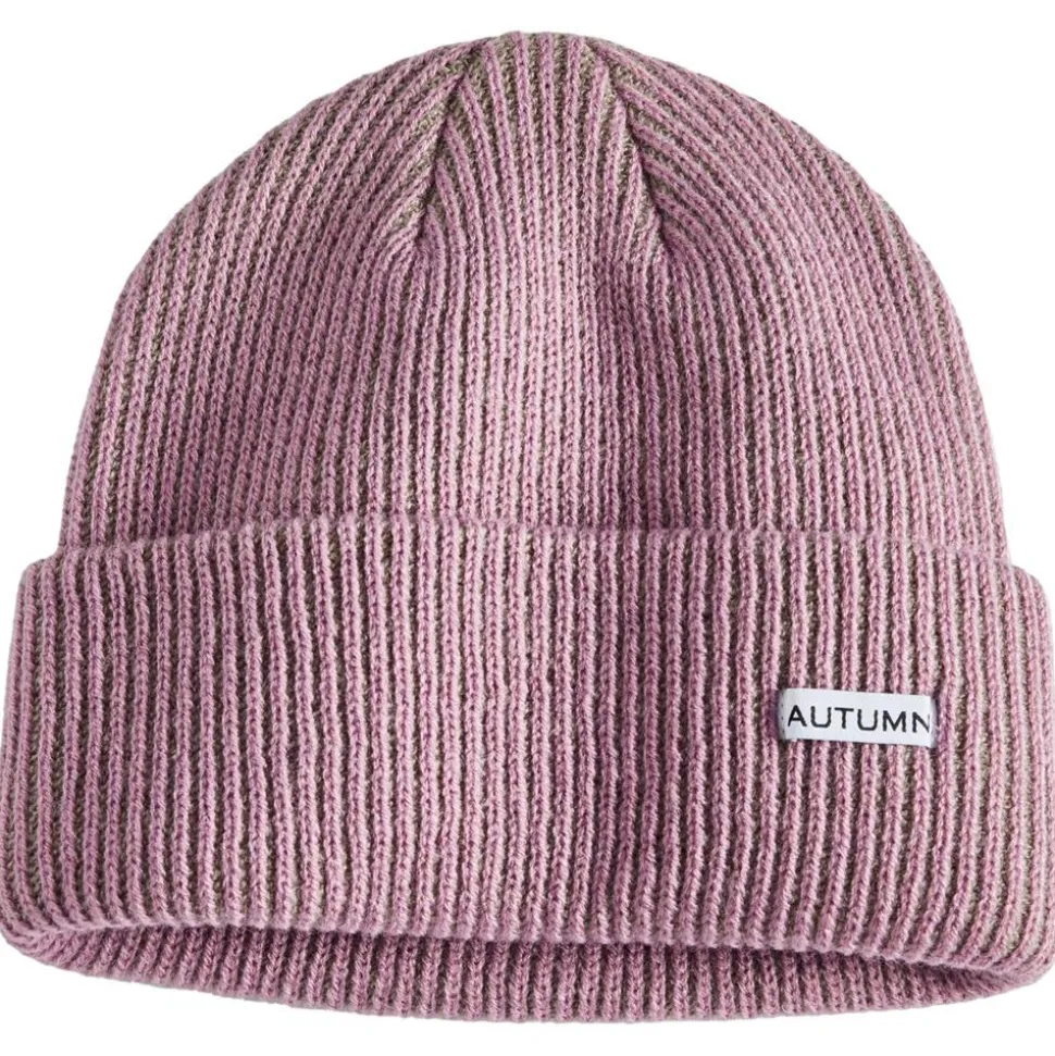 Bonnet Autumn Cord Beanie Dusty Pink Grey