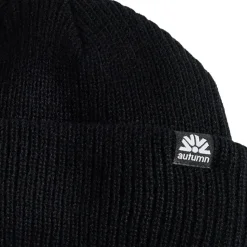 Bonnet Autumn Double Roll Beanie Black