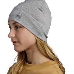 Bonnet Buff Merino Lightweight Beanie Solid Light Grey