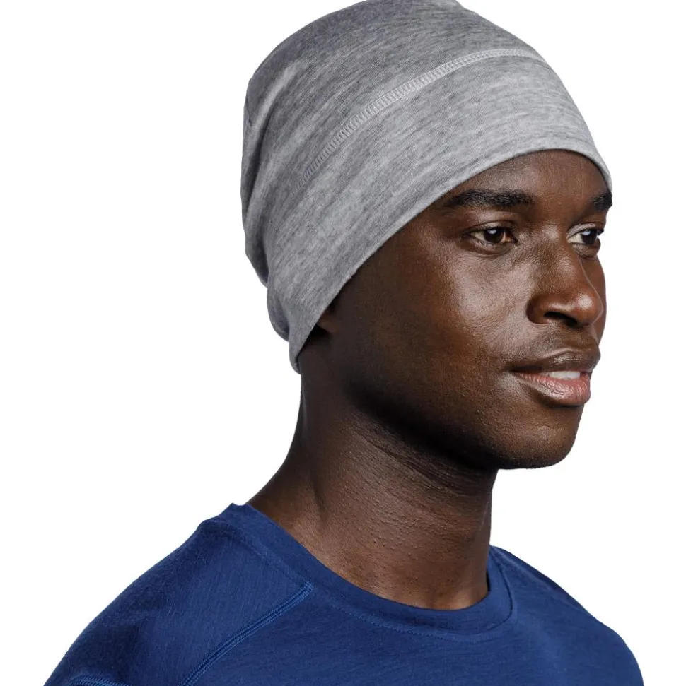 Bonnet Buff Merino Lightweight Beanie Solid Light Grey