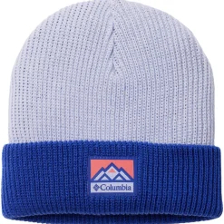 Bonnet Columbia Youth Whirlibird Cuffed Beanie Snowdrift Clematis Blue Mountains