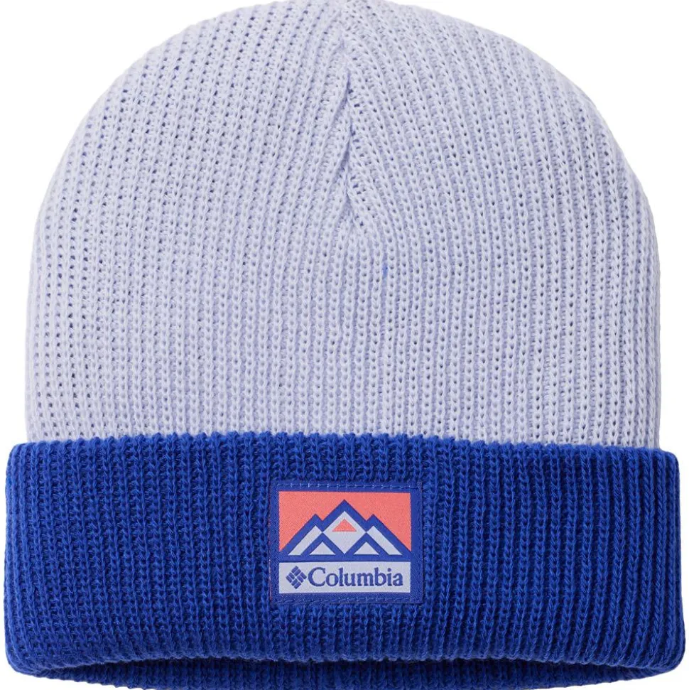 Bonnet Columbia Youth Whirlibird Cuffed Beanie Snowdrift Clematis Blue Mountains