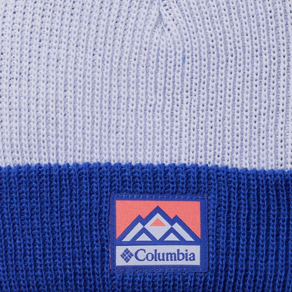 Bonnet Columbia Youth Whirlibird Cuffed Beanie Snowdrift Clematis Blue Mountains