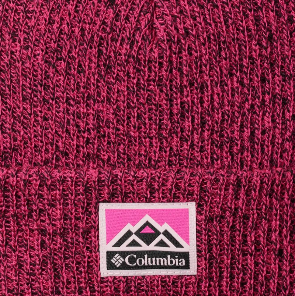 Bonnet Columbia Youth Whirlibird Cuffed Beanie Pink Ice Black Marled Mountains