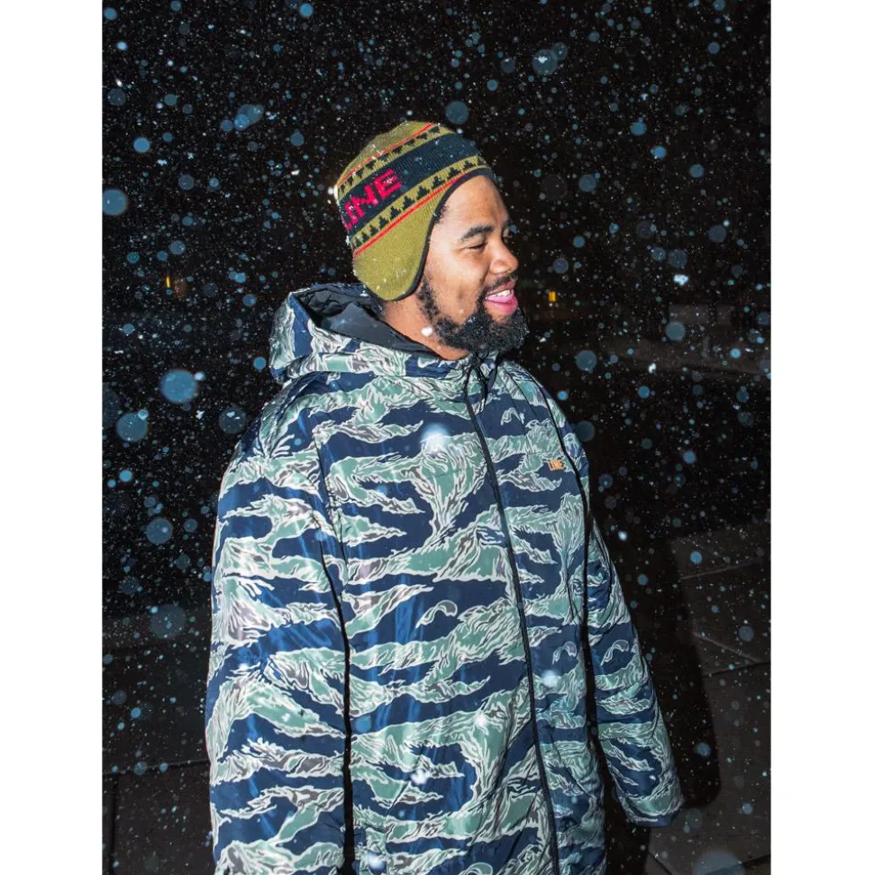 Bonnet Line Heater Beanie Olive