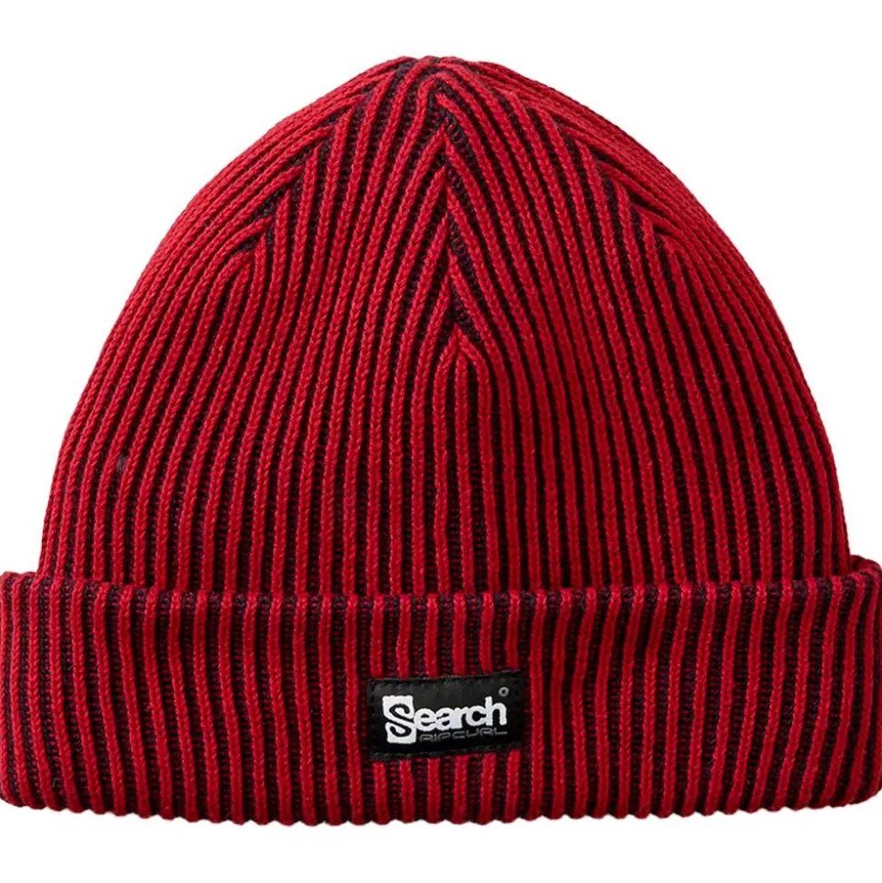 Bonnet Rip Curl Search Chunky Reg Beanie Black Red