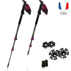 Bâton Guidetti B Light Rubis Carbone/Alu 125 cm Noir Rose