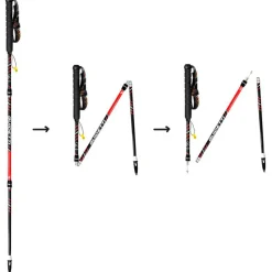 Bâton Guidetti Silver Aéro Alu Noir Rouge