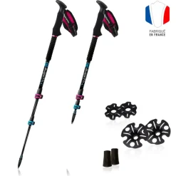 Bâton Guidetti T3 Light Alu Perle 125 cm Noir Bleu