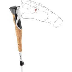 Bâton Leki Cross Trail Fx Superlite 110-130 cm White Envy Black