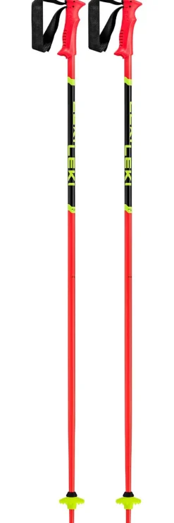 Bâton Leki Racing Kids Red Black Neonyellow