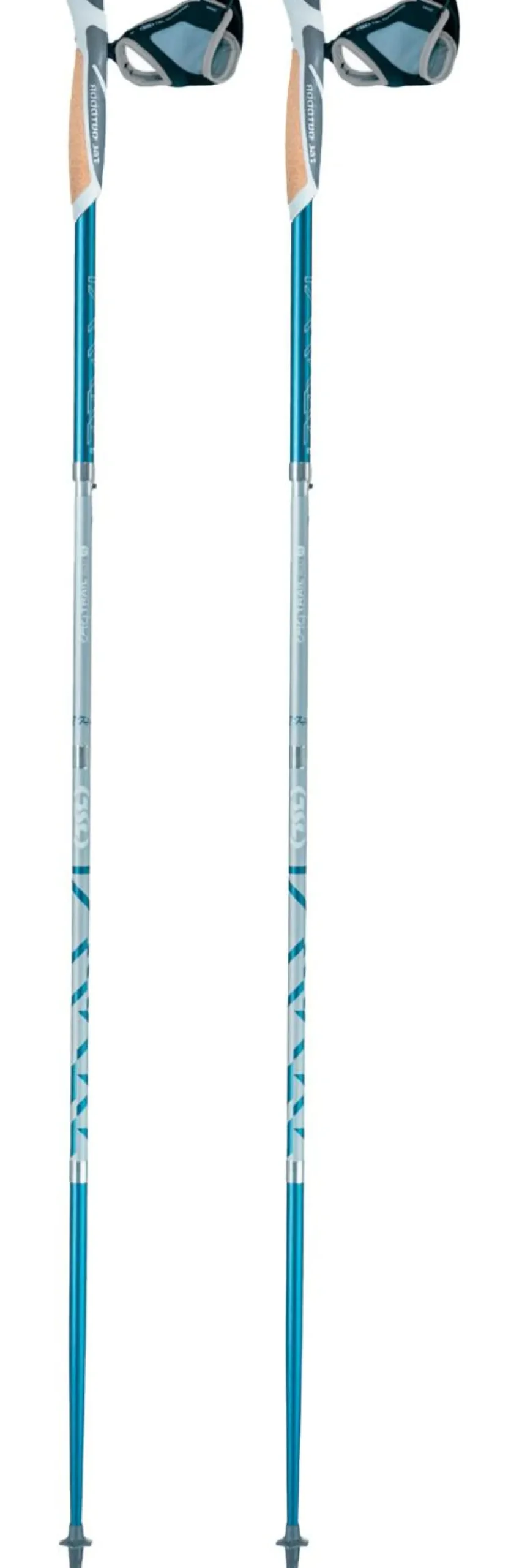 Bâton TSL Trail Alu 4 Cork Short Blue Azur