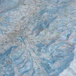 Carte 3D Deniveles Domaines Contamines Montjoie - Saint-Gervais-les-Bains