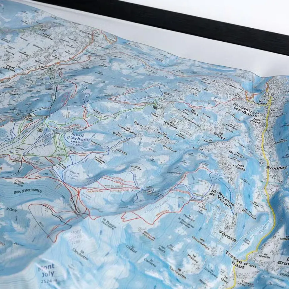 Carte 3D Deniveles Domaines Contamines Montjoie - Saint-Gervais-les-Bains