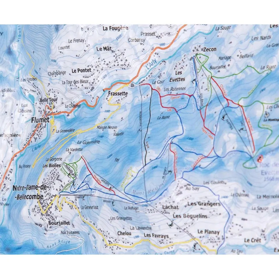 Carte 3D Deniveles Domaine Espace Diamant Les Saisies