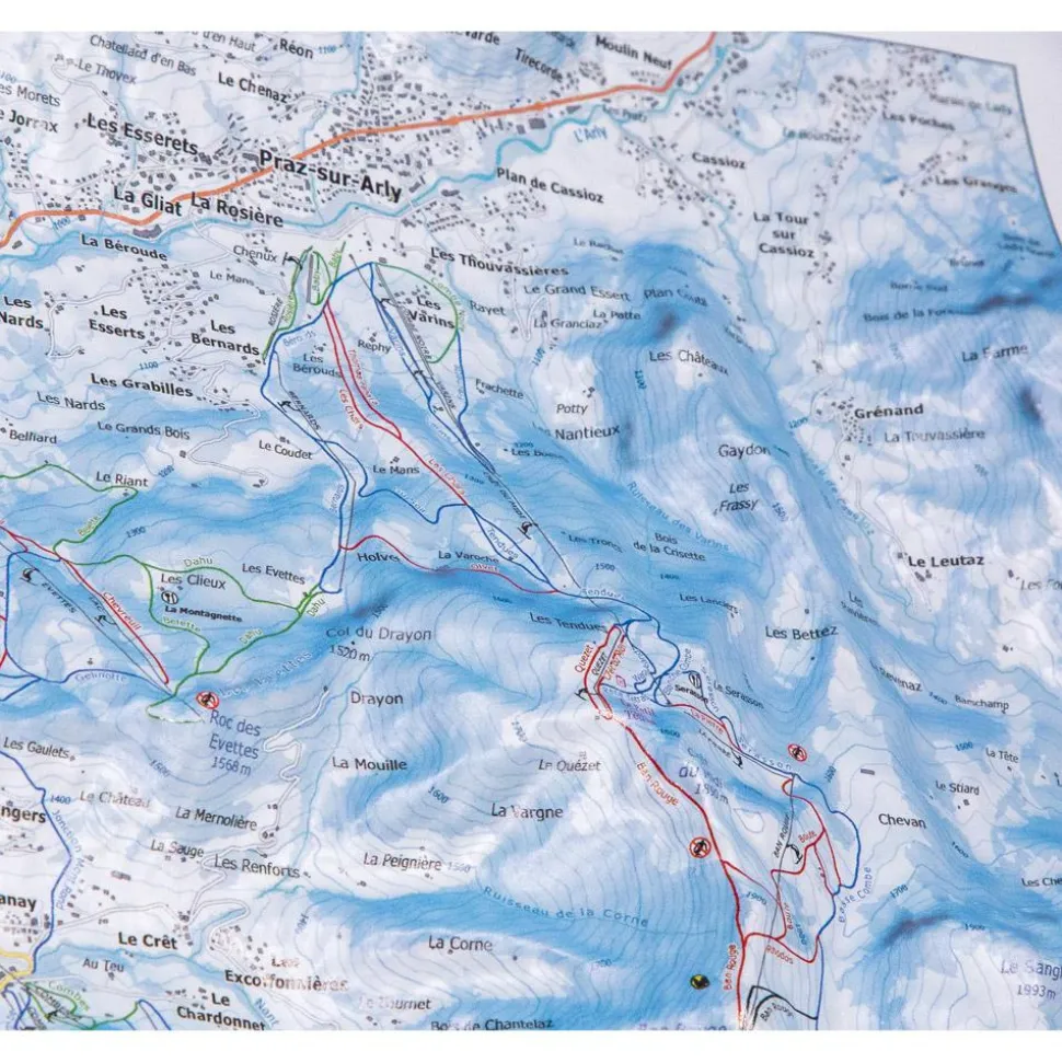 Carte 3D Deniveles Domaine Espace Diamant Les Saisies