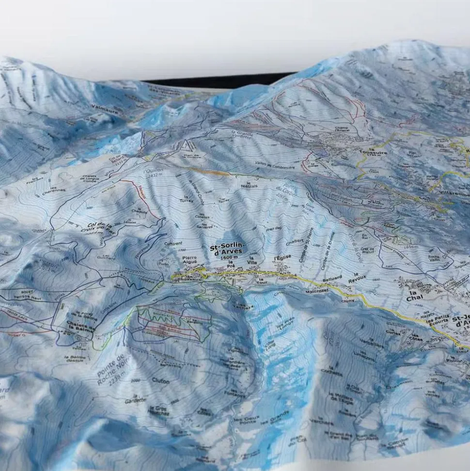 Carte 3D Deniveles Domaines Les Sybelles