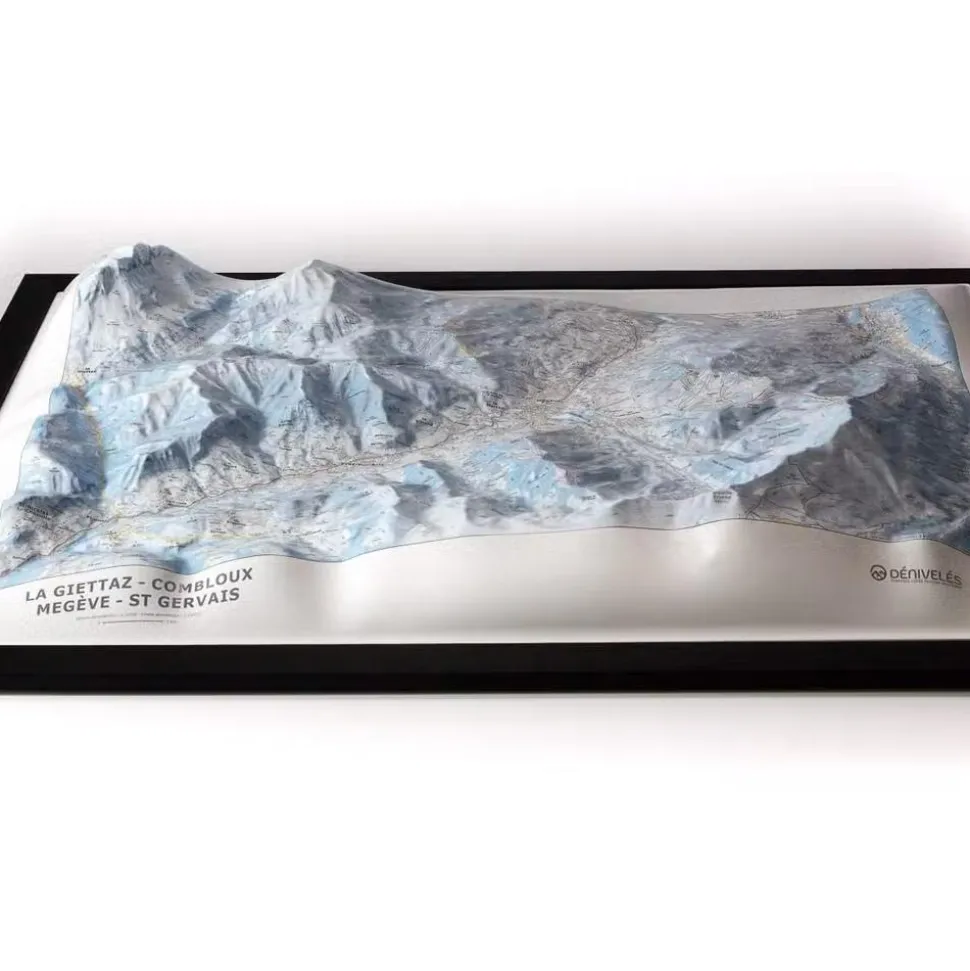 Carte 3D Deniveles Domaine Megeve - Saint-Gervais - Combloux