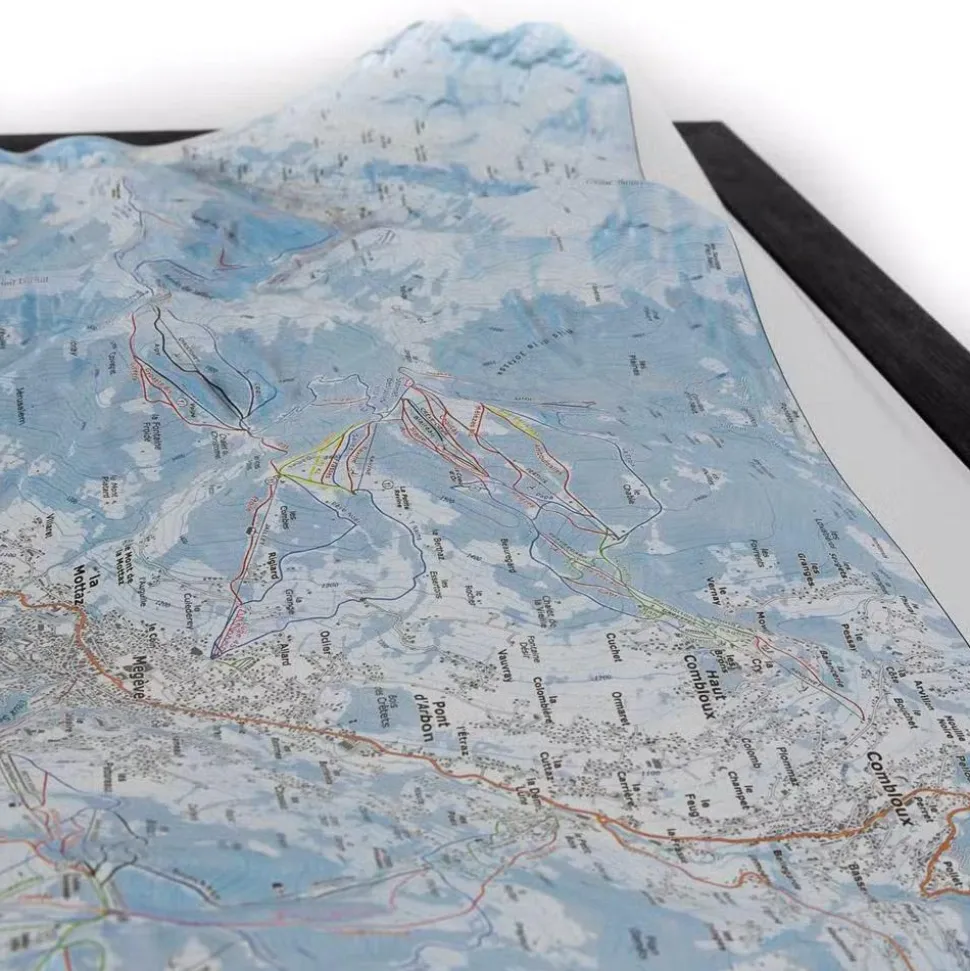 Carte 3D Deniveles Domaine Megeve - Saint-Gervais - Combloux