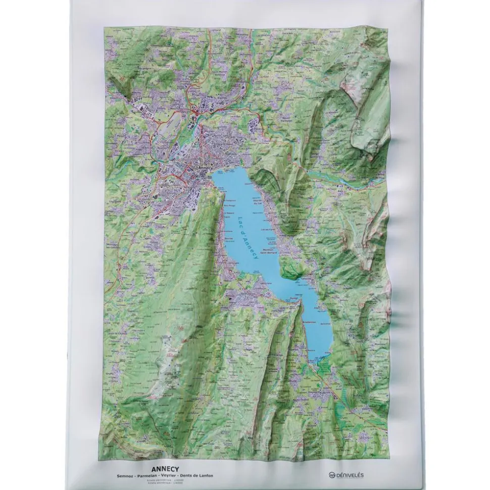 Carte 3D Deniveles Lac d'Annecy