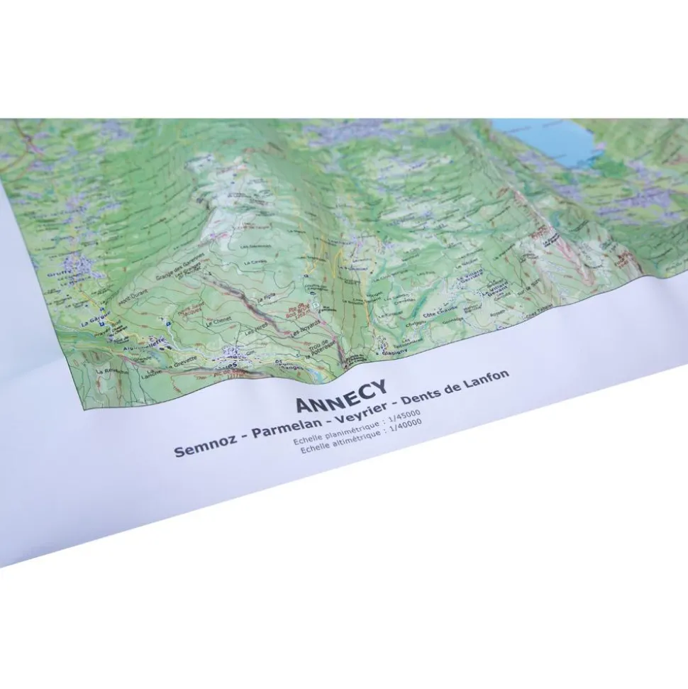Carte 3D Deniveles Lac d'Annecy