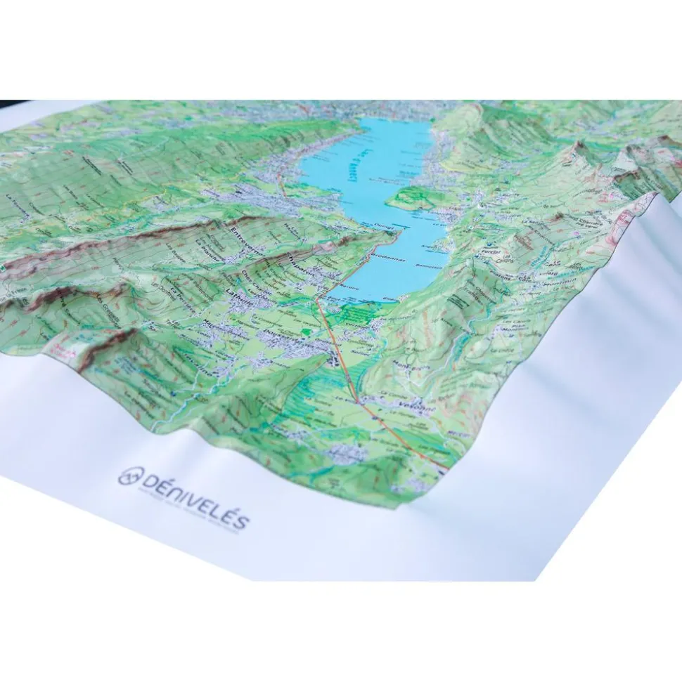 Carte 3D Deniveles Lac d'Annecy