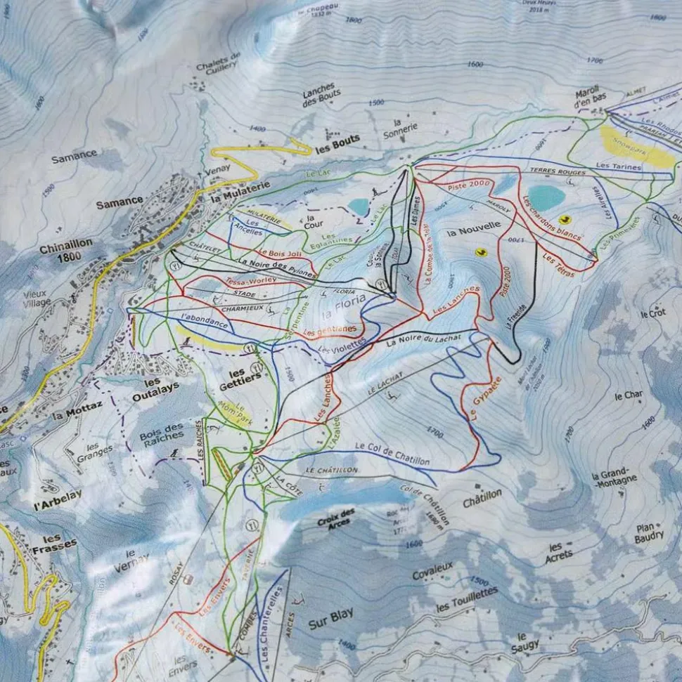 Carte 3D Deniveles Le Grand-Bornand - La Clusaz
