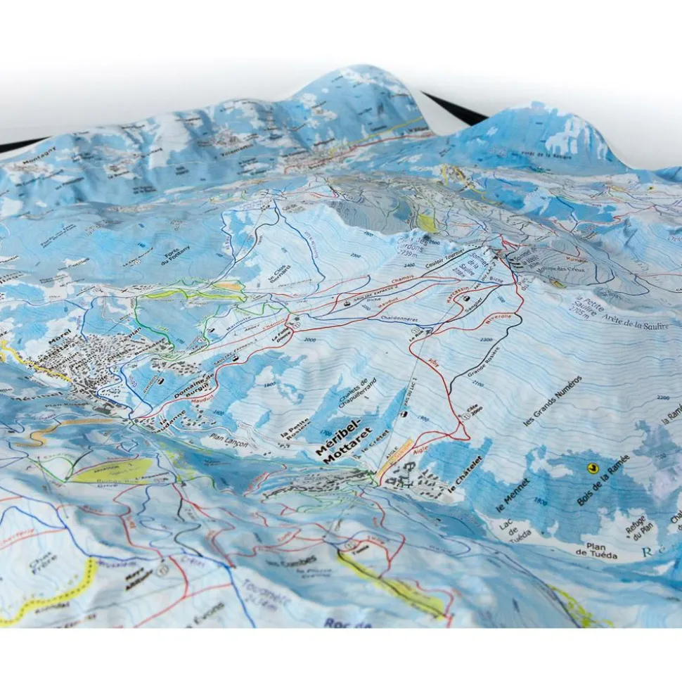 Carte 3D Deniveles Les 3 Vallées - Courchevel/Méribel