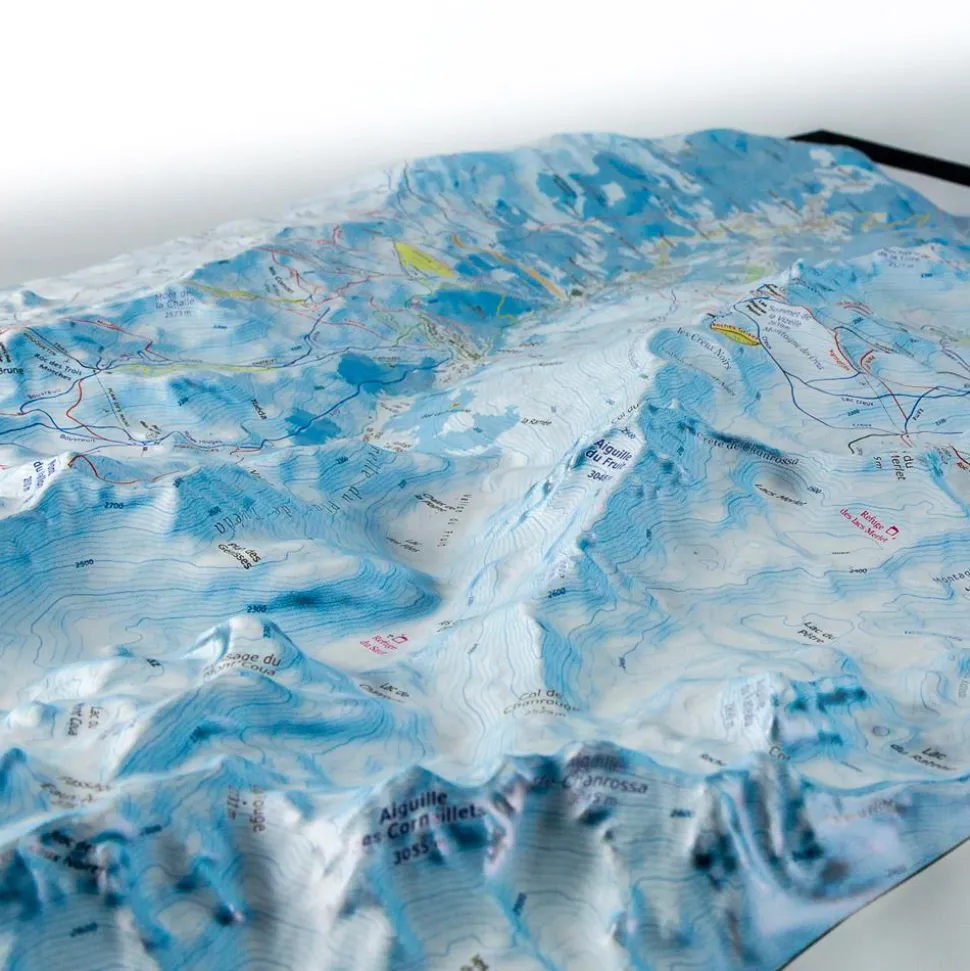 Carte 3D Deniveles Les 3 Vallées - Courchevel/Méribel