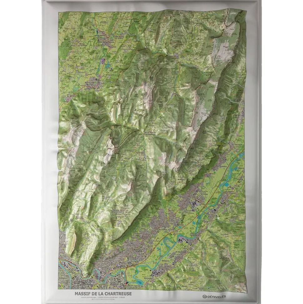 Carte 3D Deniveles Massif De La Chartreuse