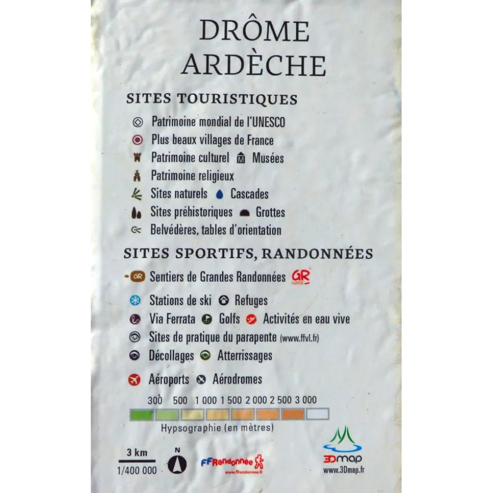 Carte 3D 3DMAP Drôme-Ardèche